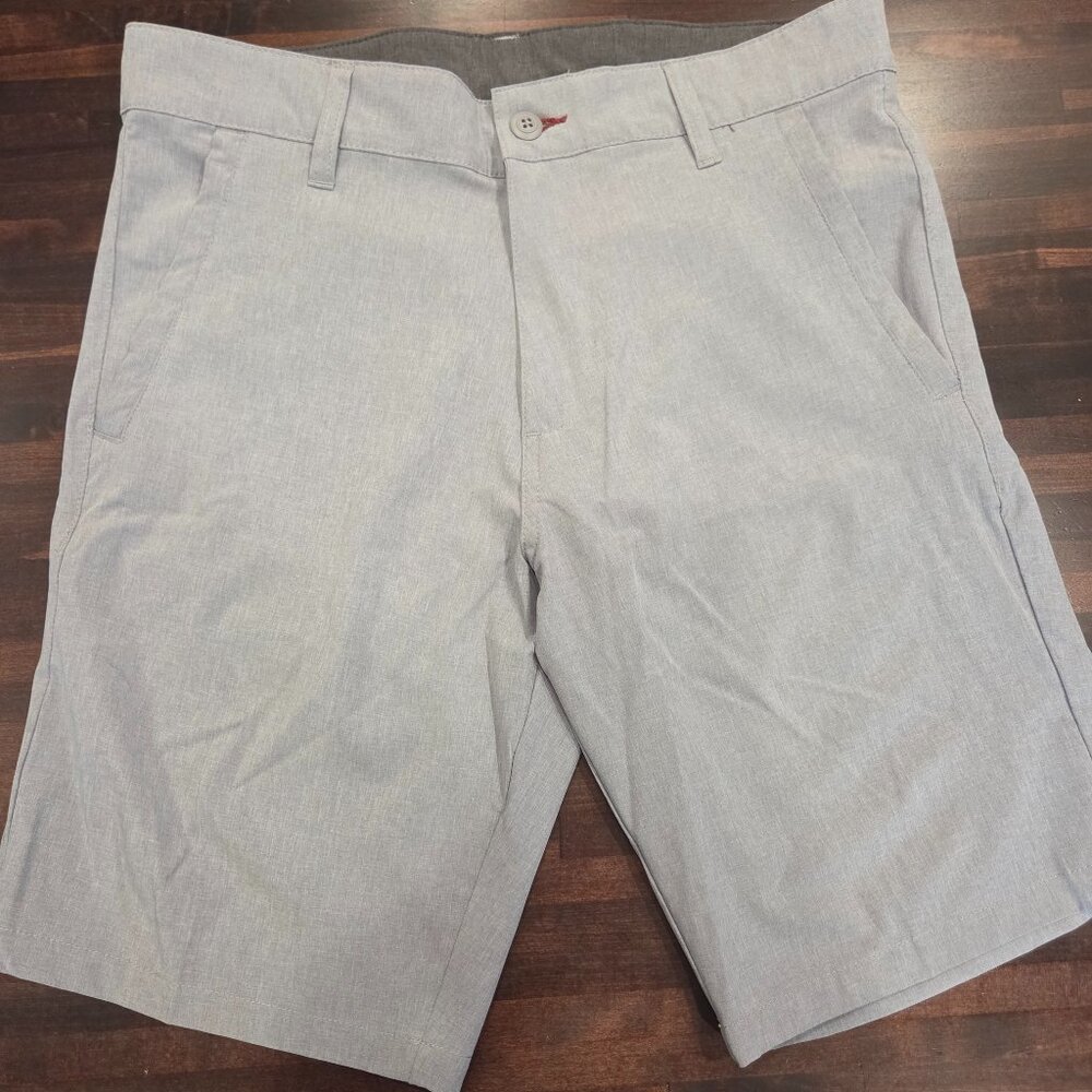 Burnside Hybrid Walk & Board Shorts Heather Grey Stretch NEW Surf